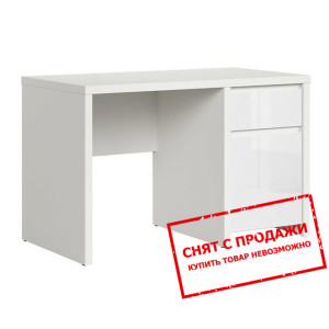 Стол компьютерный Каспиан Белый/белый блеск BIU1D1...